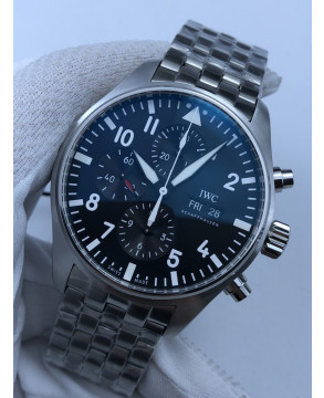 (준비완료/특급배송/)NO.695/ZF공장 IWC 377710 파일럿 크로노 블랙다이얼