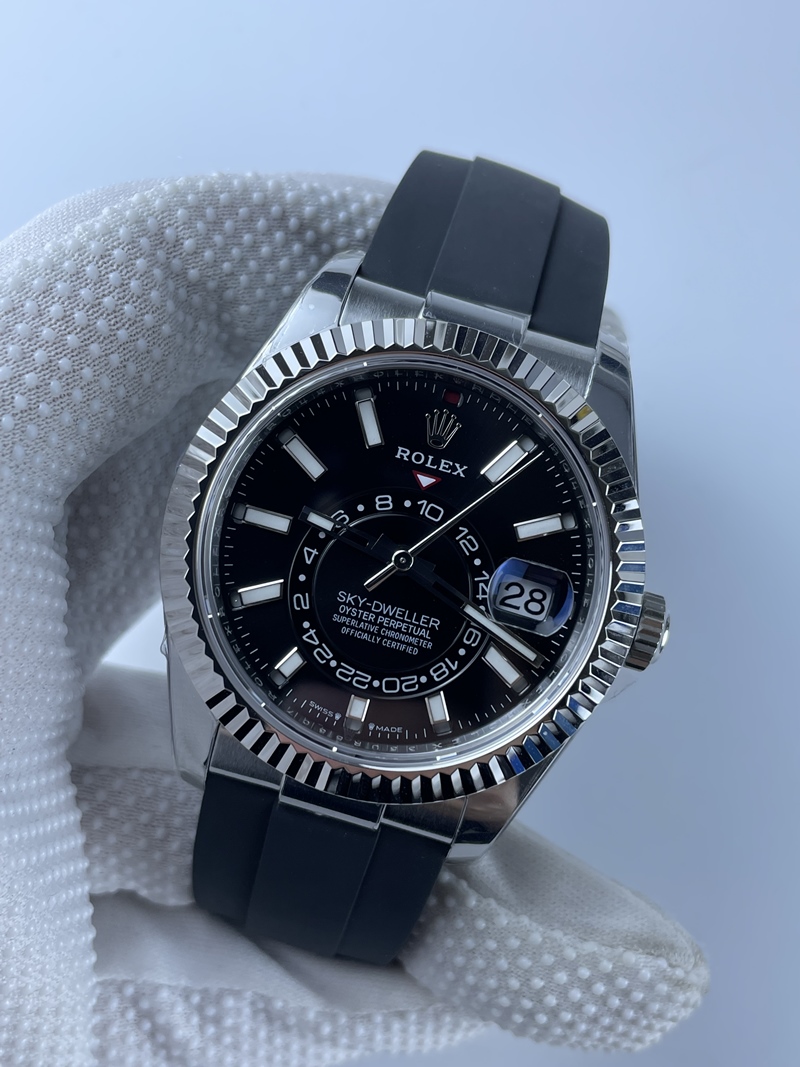 (준비완료/특급배송)NO.2044/ZF공장 롤렉스 Sky-Dweller 336239 SS ZF 11 Best Edition Black Dial on Oysterflex Strap A23J (Gain Weight)