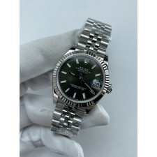 (준비완료/특급배송)NO.3656/QP공장 롤렉스 데이저스트 31mm 여성용 시계 그린 바인덱스 다이얼 플루티드 베젤 쥬빌레 밴드