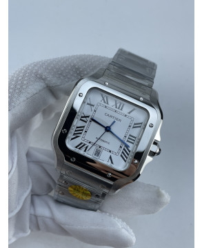 (준비완료/특급배송)NO.4158/AF공장 까르띠에 산토스 40MM 2018 스틸 화이트다이얼 브슬
